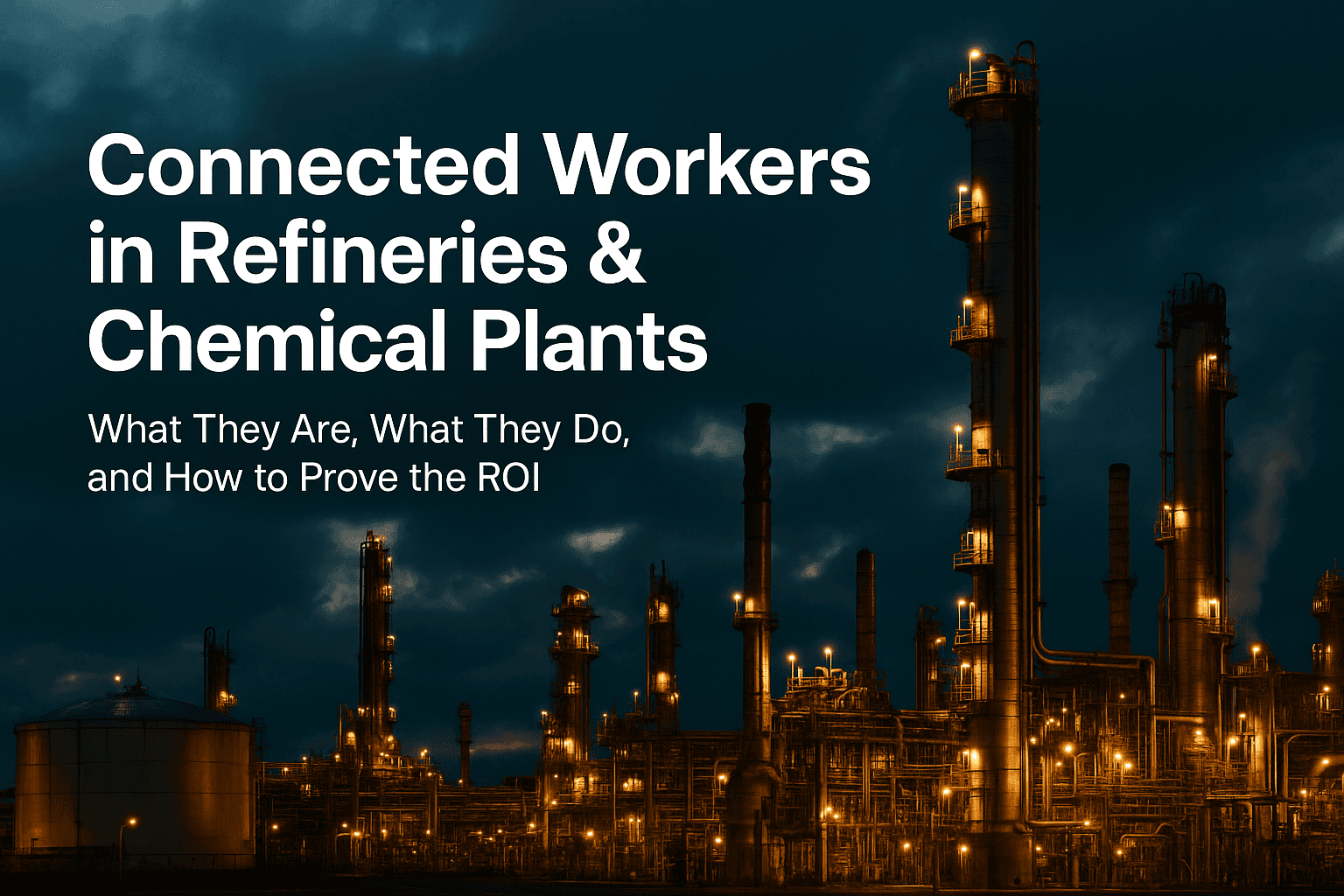 Connected Workers in Refineries & Chemical Plants — Clover IQ industrial wireless blog illustration