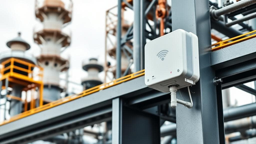 Outdoor Wi-Fi 7 for Petrochemical Sites — Clover IQ industrial wireless blog illustration