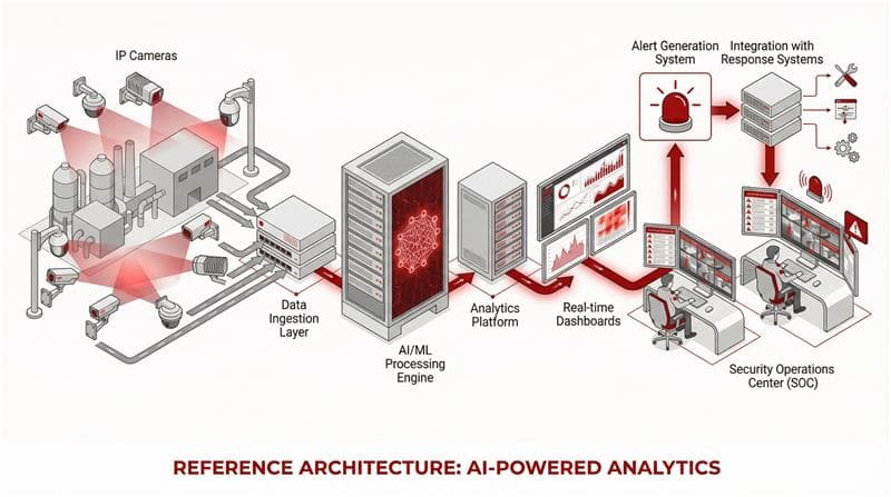 AI-Powered Video Analytics reference architecture diagram — Clover IQ