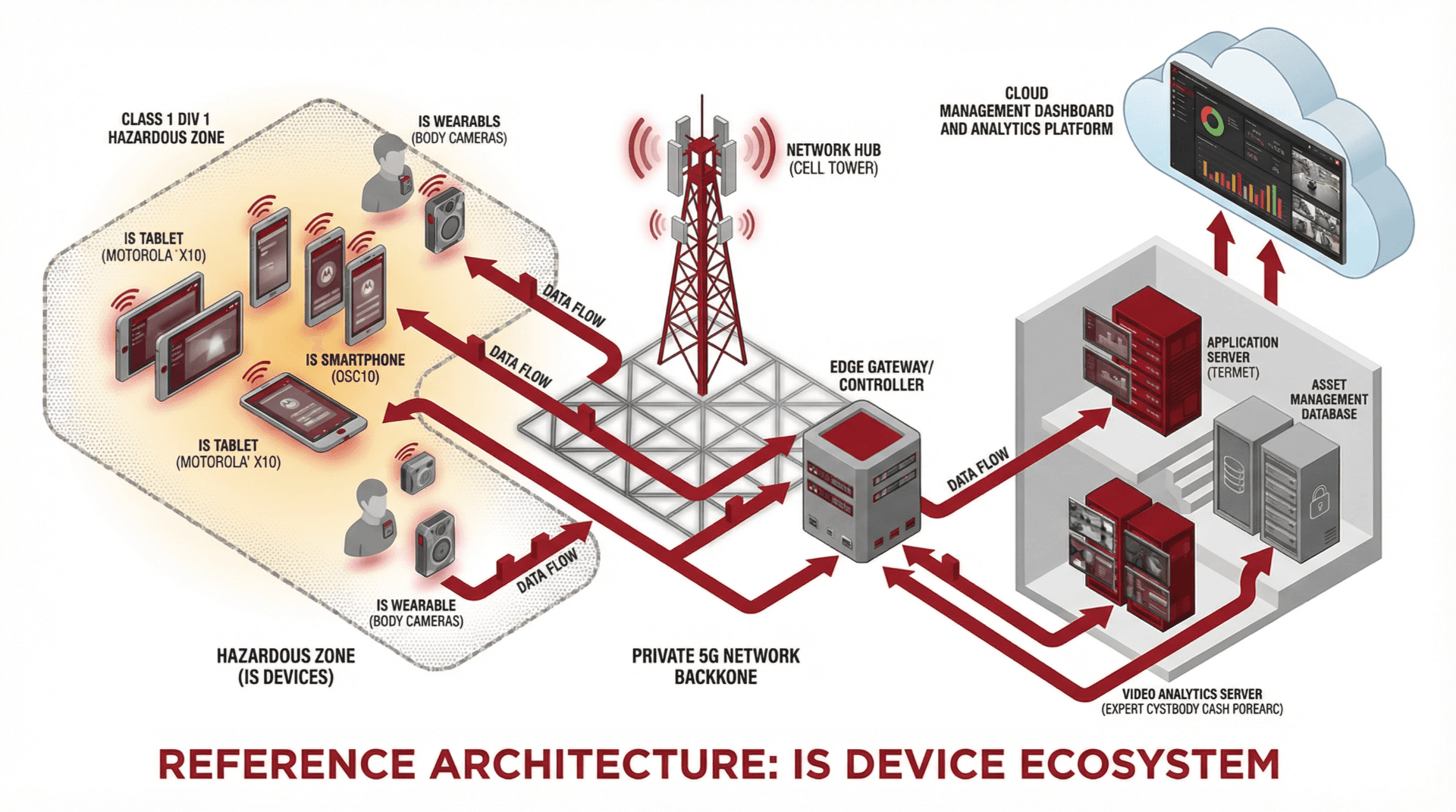 IS Device Ecosystem reference architecture diagram — Clover IQ