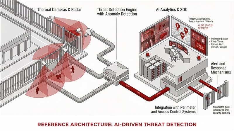 AI-Driven Threat Detection reference architecture diagram — Clover IQ