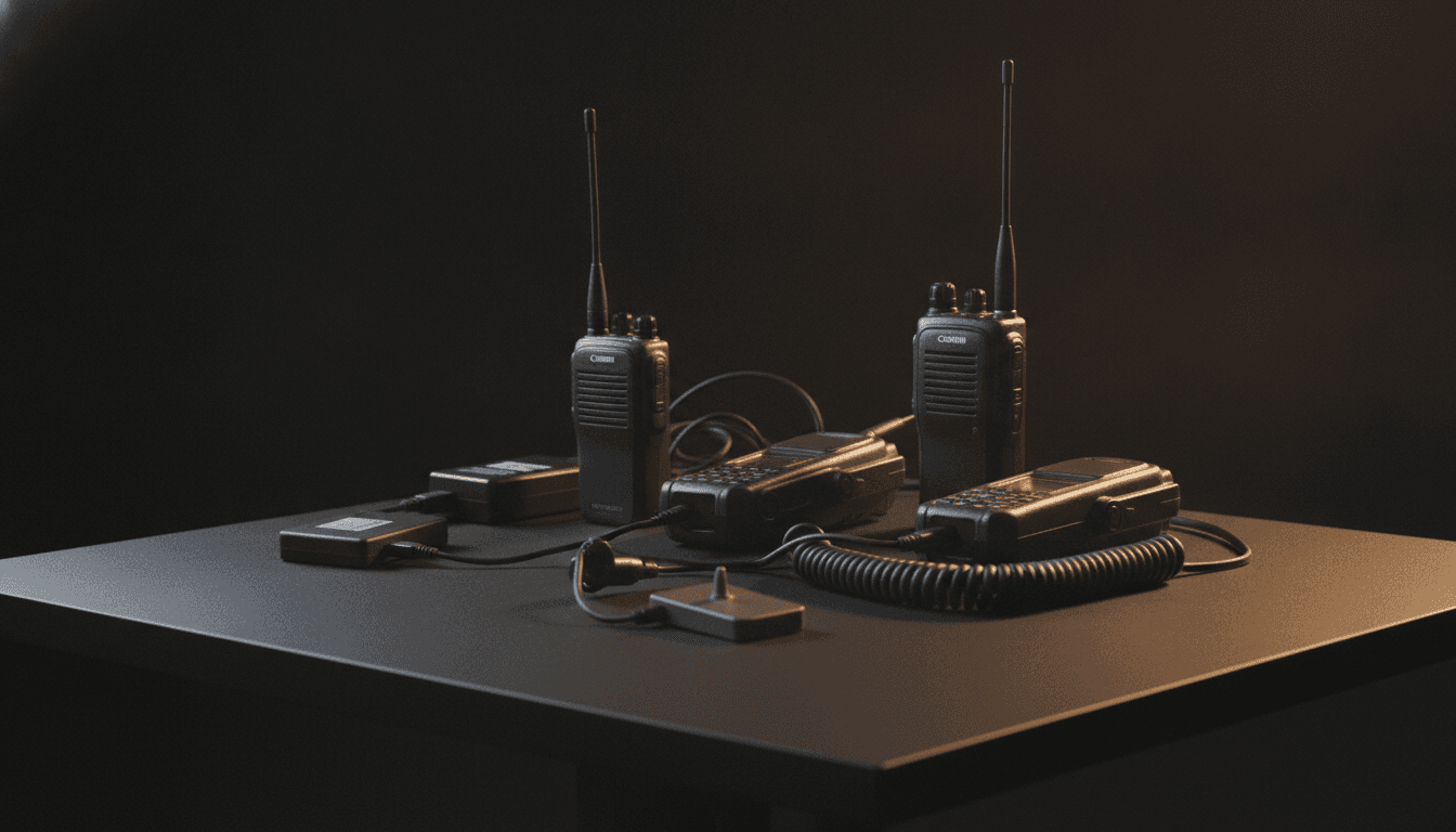 Emergency communications equipment including radios and satellite phone